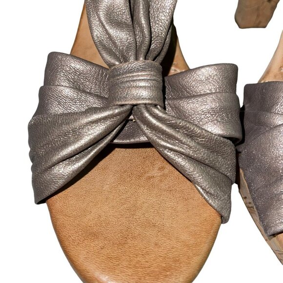 Naya Wind Cork Heel Open Toe Shoe Taupe Size 8 Women's - Picture 3 of 6